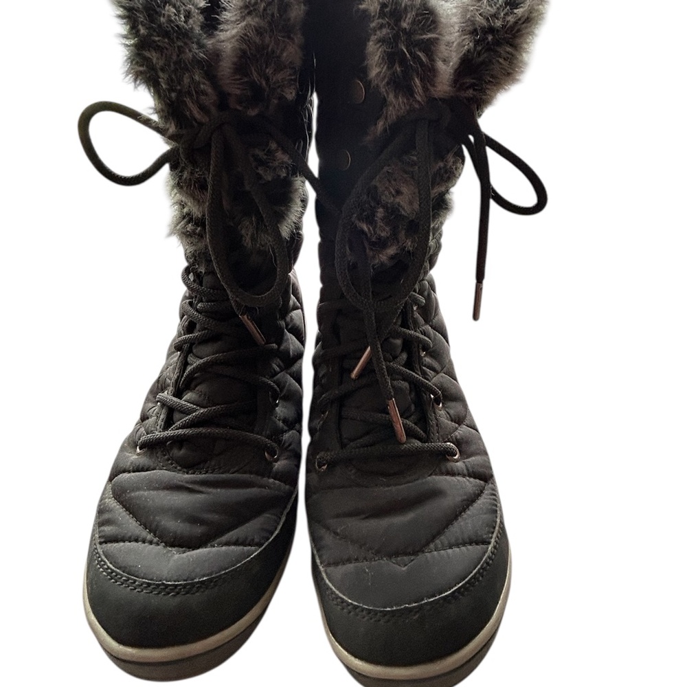 Columbia Waterproof Winter Boots Black Faux Fur Lining